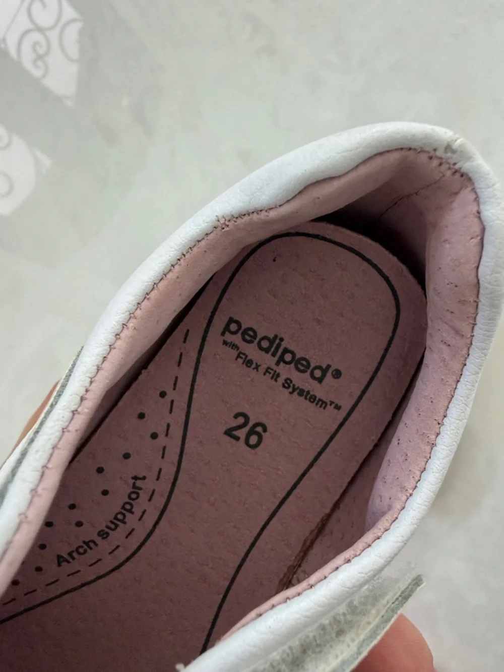 Pediped White Dress Shoes for Kids - size US 9 - 9.5, EU 26 - Picture 9 of 14